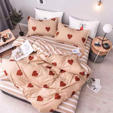 Load image into Gallery viewer, Pink Heart Valentine Double Sided Pillow And Duvet Cover